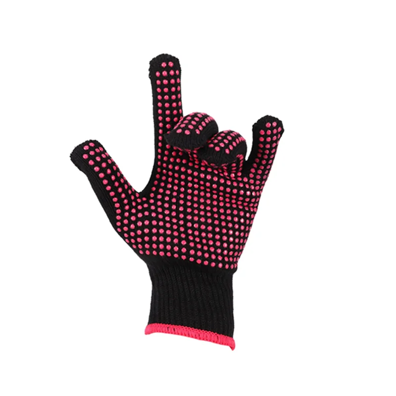 

AAAU-4X Double-Sided Hair Straightener Curling Tong Hairdressing Heat Resistant Finger Gloves Hair Salon Tools Gloves