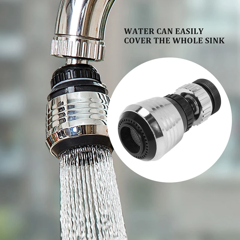 360 Degree Faucet Filter Tip Water Bubbler Faucet Anti-Splash Economizer Kitchen Supplies