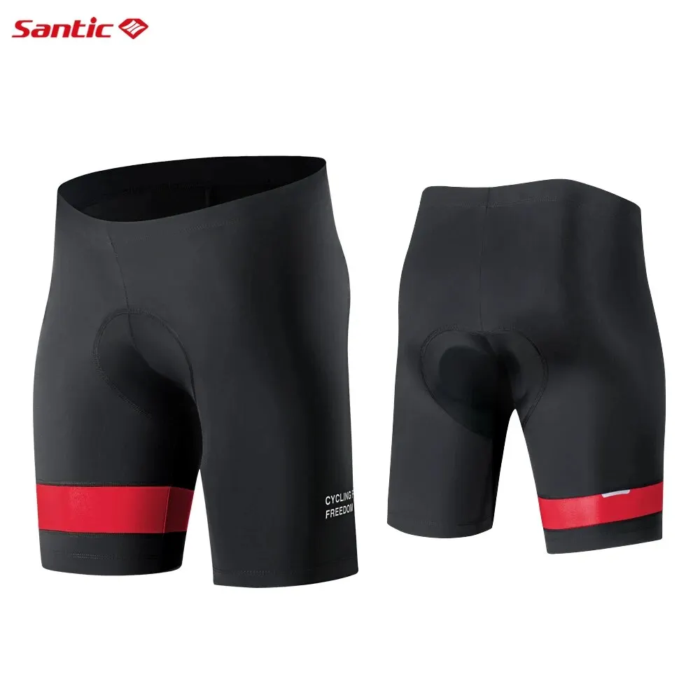 Santic Men Cycling Shorts Summer Cycle Shorts Coolmax 4D Pad Shockproof MTB Tight-fitting Reflective