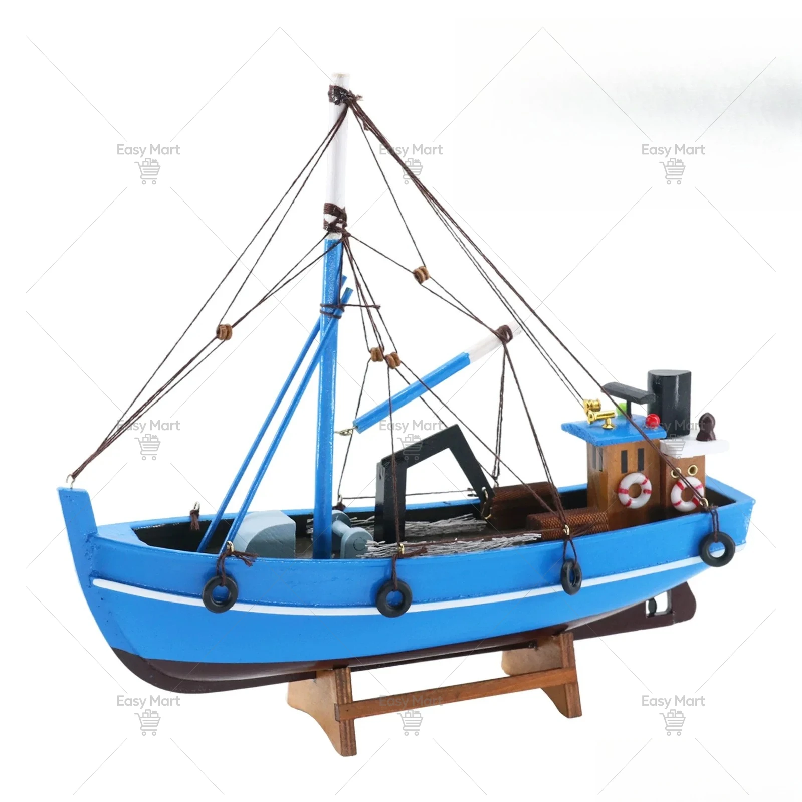 Wooden Jaws - 37cm Orca Model Shark Fishing Boat Movie Relative Items Custom Famous Boats Antique Decoration Seaside Home Decor
