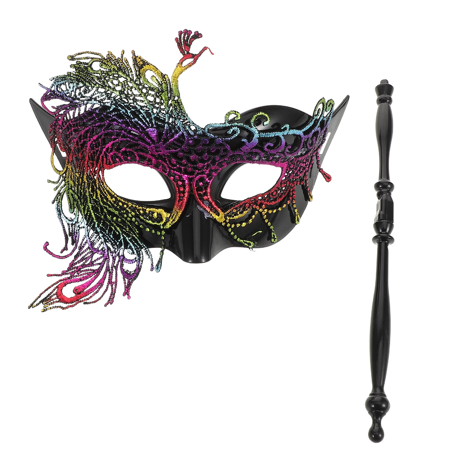 

Handheld Stick Lace Mask Lightweight Masquerade Party Accessories Halloween Costume Ladies Decorations Carnival Masks