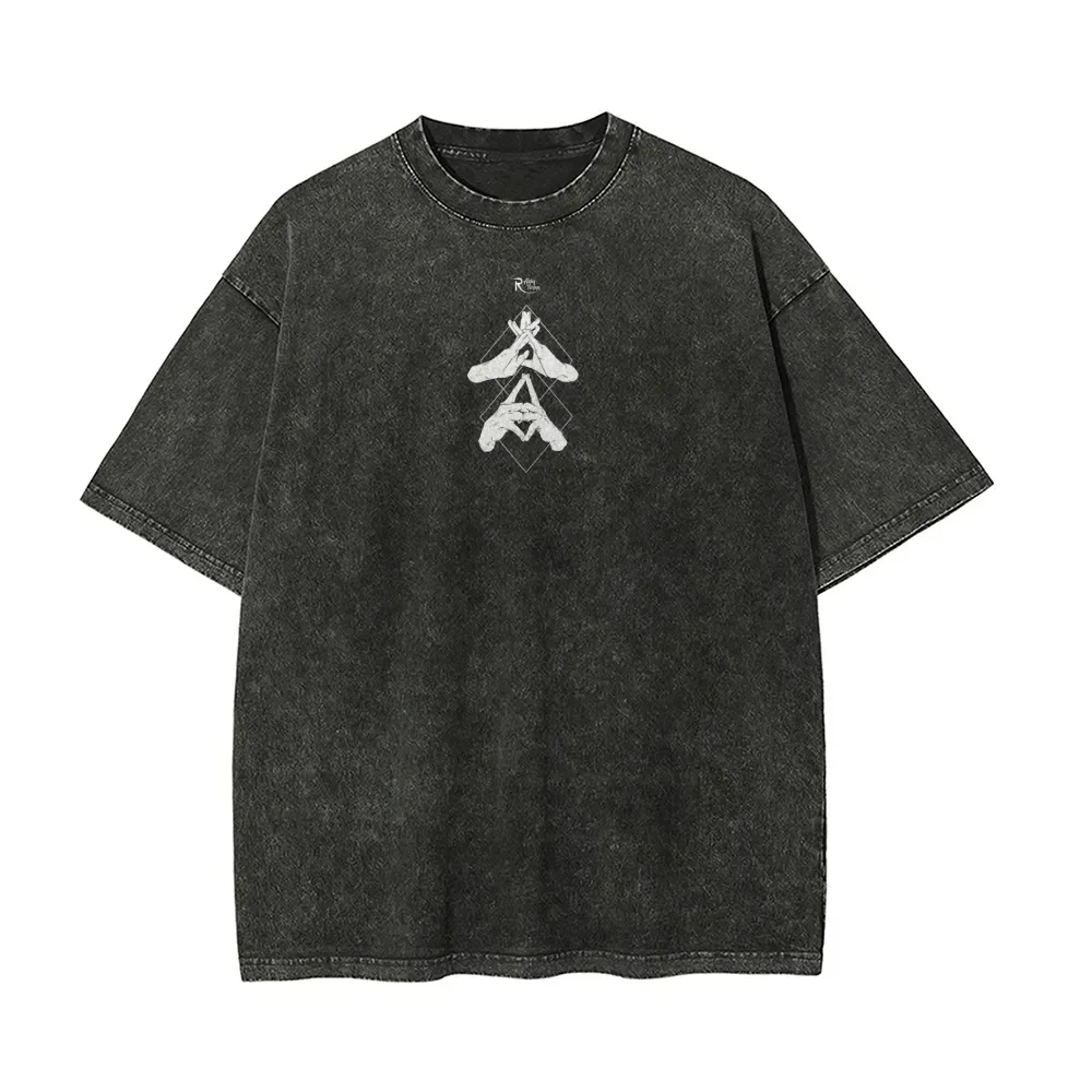 Mahito Domain Expansion T-shirt Jujutsu Kaisen Graphic Tee Vintage Washed Oversized Retro Anime Harajuku Men Streetwear Top