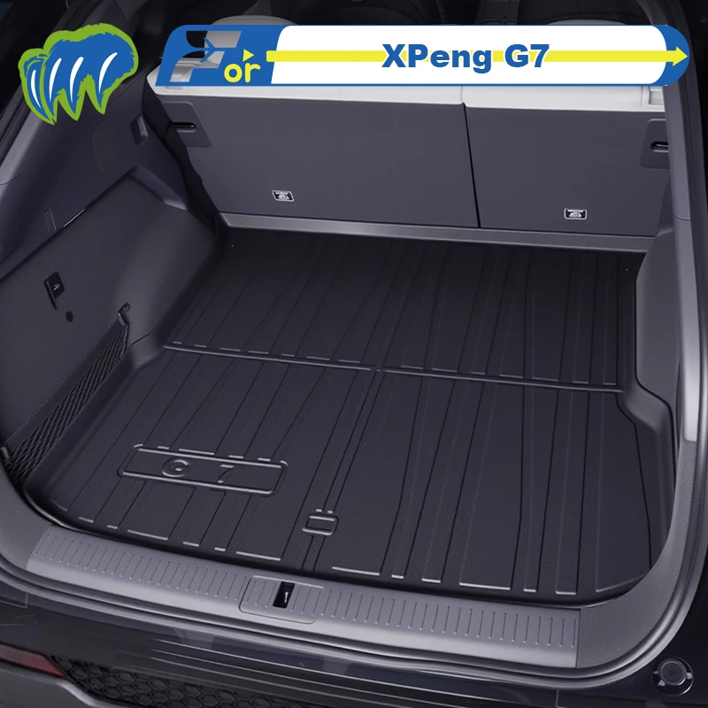 

Для XPeng G7 2025 индивидуальный коврик для багажника автомобиля из ТПЭ, коврик для багажника, 3D-образный лазерный измерительный коврик для багажника, коврик для багажника, водонепроницаемый коврик