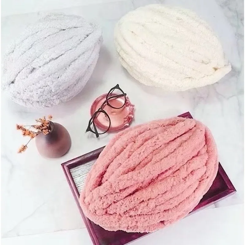 250g/Ball DIY Hand Knitting Chenille Yarn Thick Chunky Giant Yarn Cotton Thick Yarn for Scarf Cushion Handmade Crochet Hook Line