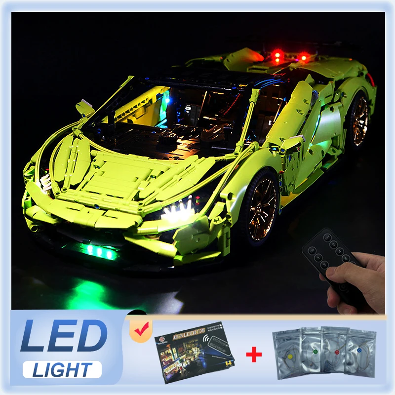 

DIY RC LED Light Kit For LEGO T5003 Technical Sports Car (Only LED Light,Without Blocks Model)