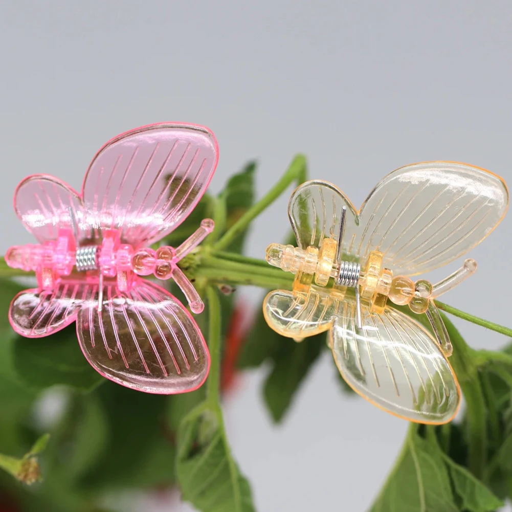 

Garden Support Clips 3.5cmx3.3cm 4cmx3cm Beans Crawling Flowers For Orchids Garden Plastic Random Color Sturdy