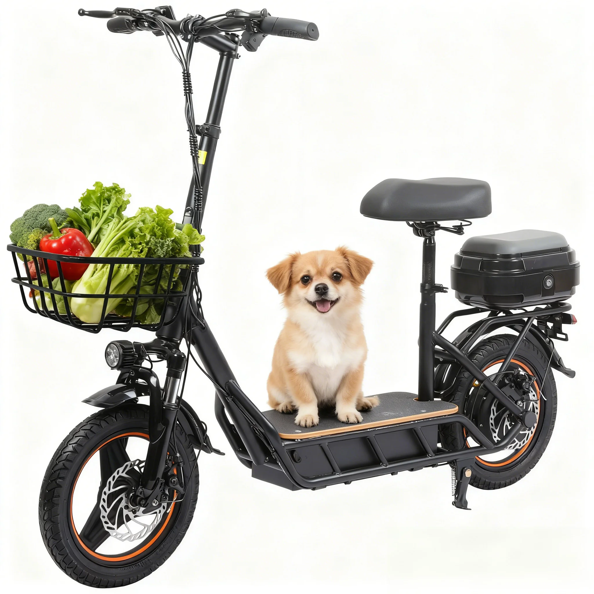 

Electric Scooter 750W Motor 48V 18AH Battery 14 Inch Tires 28MPH Fast Speed E-Scooter with Storage Basket