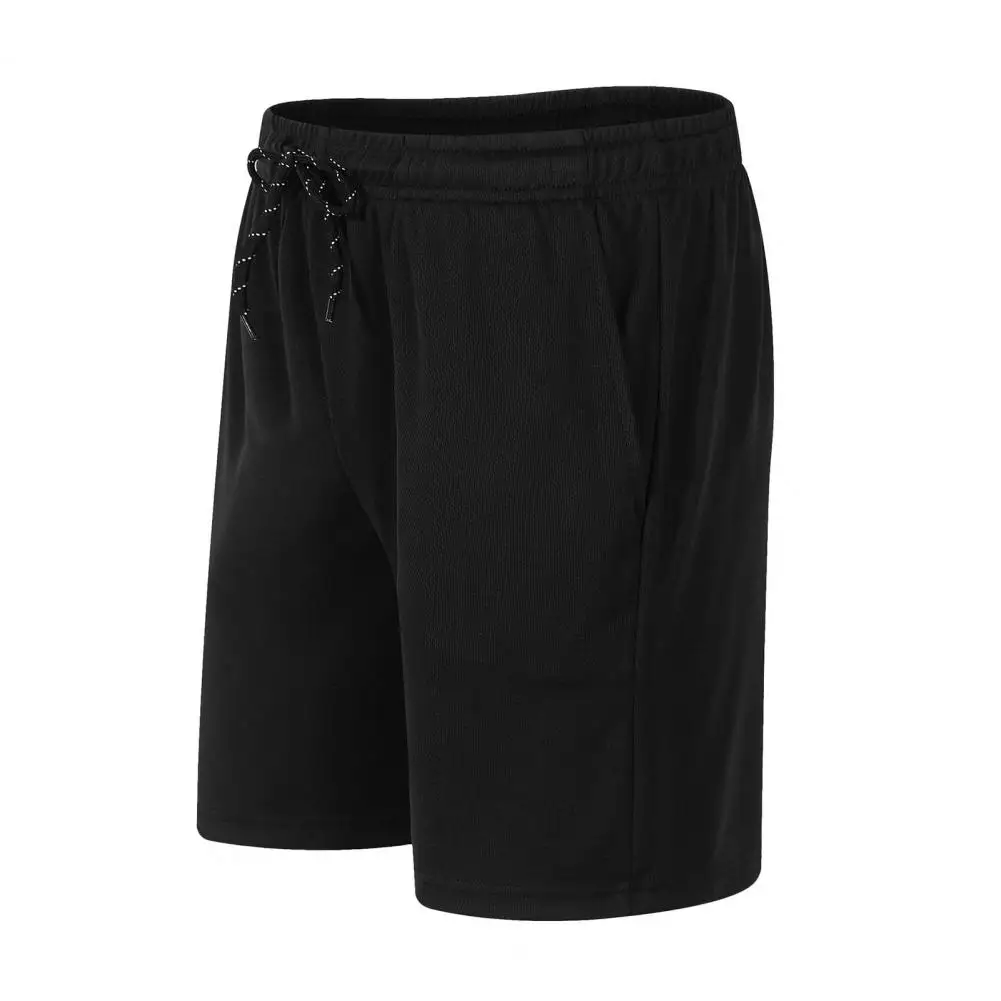 Solid Color Men Casual Shorts Men Shorts Men's Wide Leg Beach Shorts with Adjustable Drawstring Waist Pockets Solid for Men