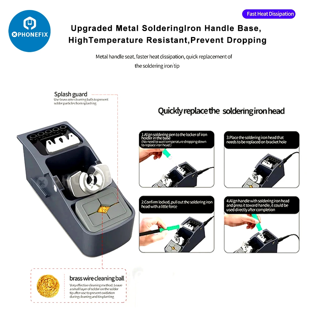 AIXUN T3B Intelligent Soldering Station Electric iron Soldering Kit with T115 T210 Handle Tips for Phone SMD BGA Welding Tools