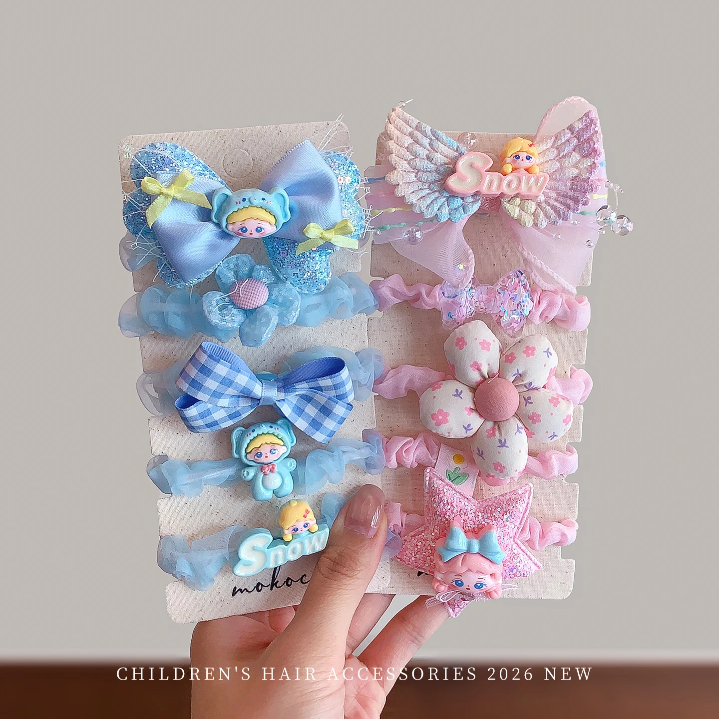2026 Neue Coquette Prinzessin Spitze Pailletten Cartoon Haarspangen Set Schonende Haarklammern Rutschfeste Haarspangen für Baby Mädchen Kleinkinder Kinder Geschenk – Detail 3