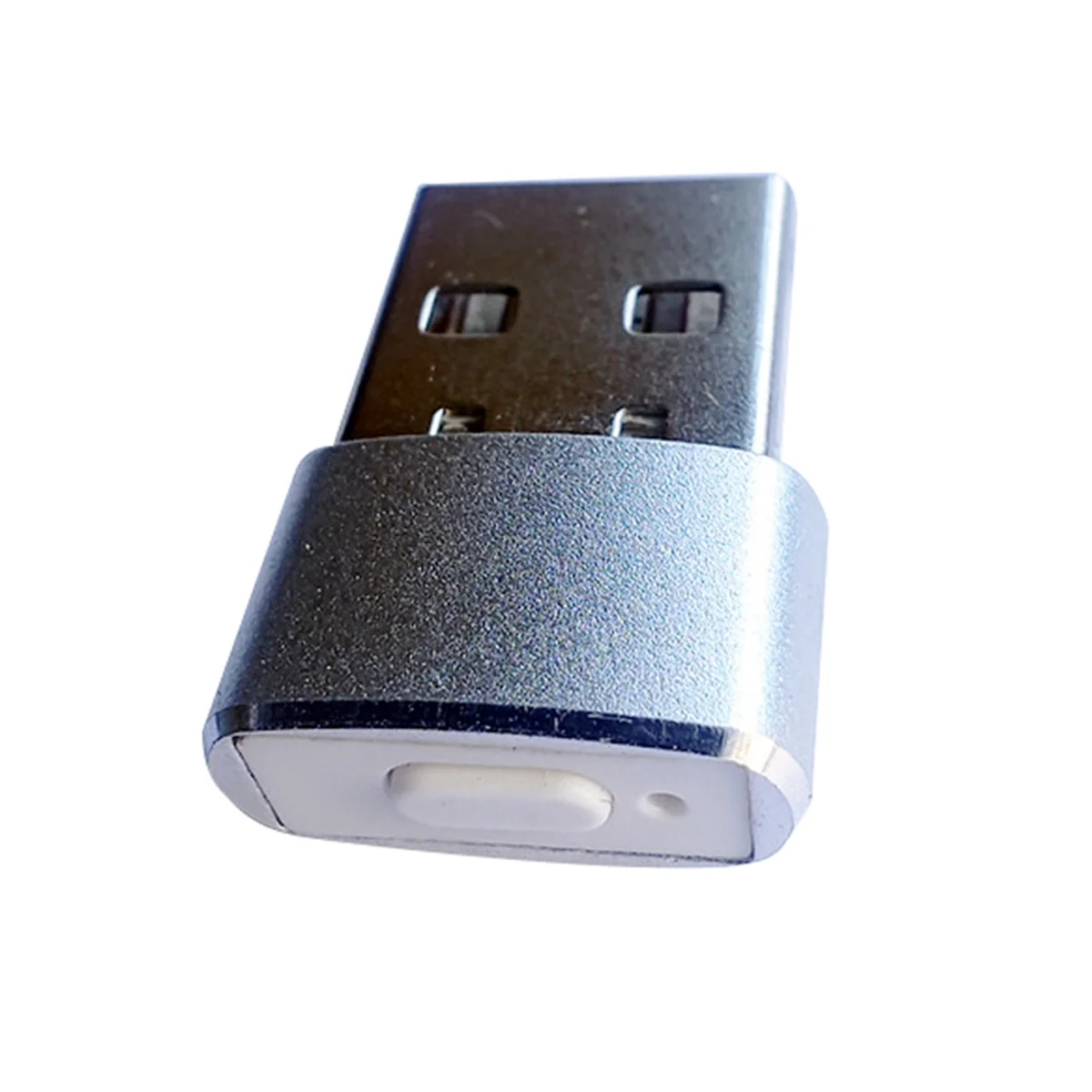 A06M-Mini Mouse Jiggler ON/Off Button USB Mouse Movement Simulator for Office Automatic Undetectable Mouse Jiggler Silver