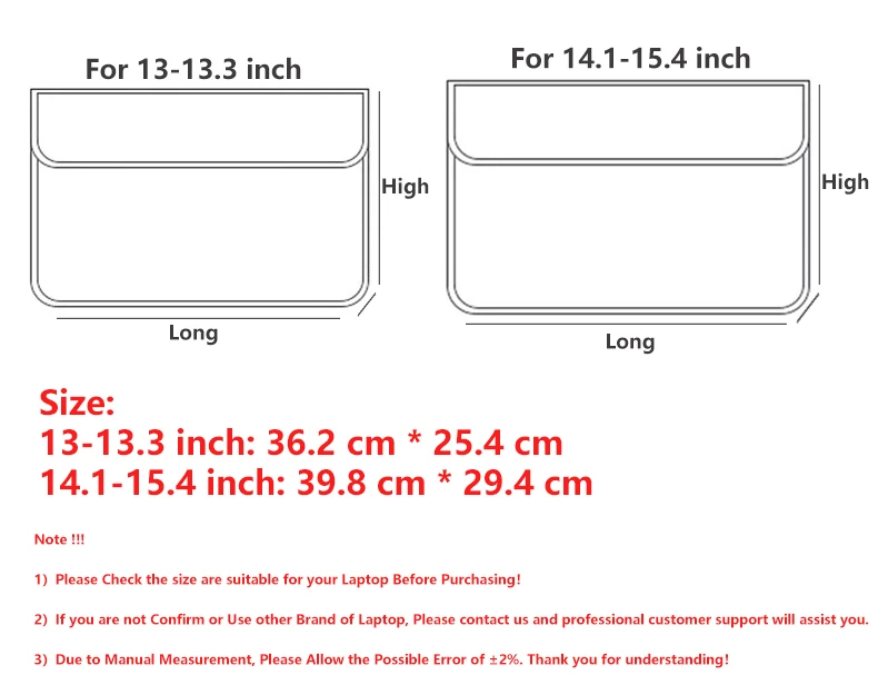 PU Leather Laptop Sleeve Bag For Macbook Air Pro 13 15 16 Case Notebook Cover For 13.3 14 15 15.6 inch Redmi Huawei Dell HP ASUS