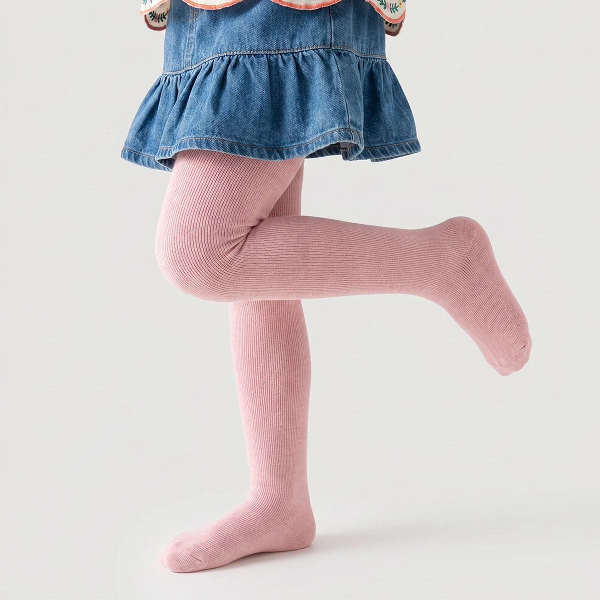 4 Stück Strumpfhosen für Kleinkinder, Mädchen, einfarbig, Basic-Leggings, mittlere Dicke, passend zu allen Anlässen – Detail 6