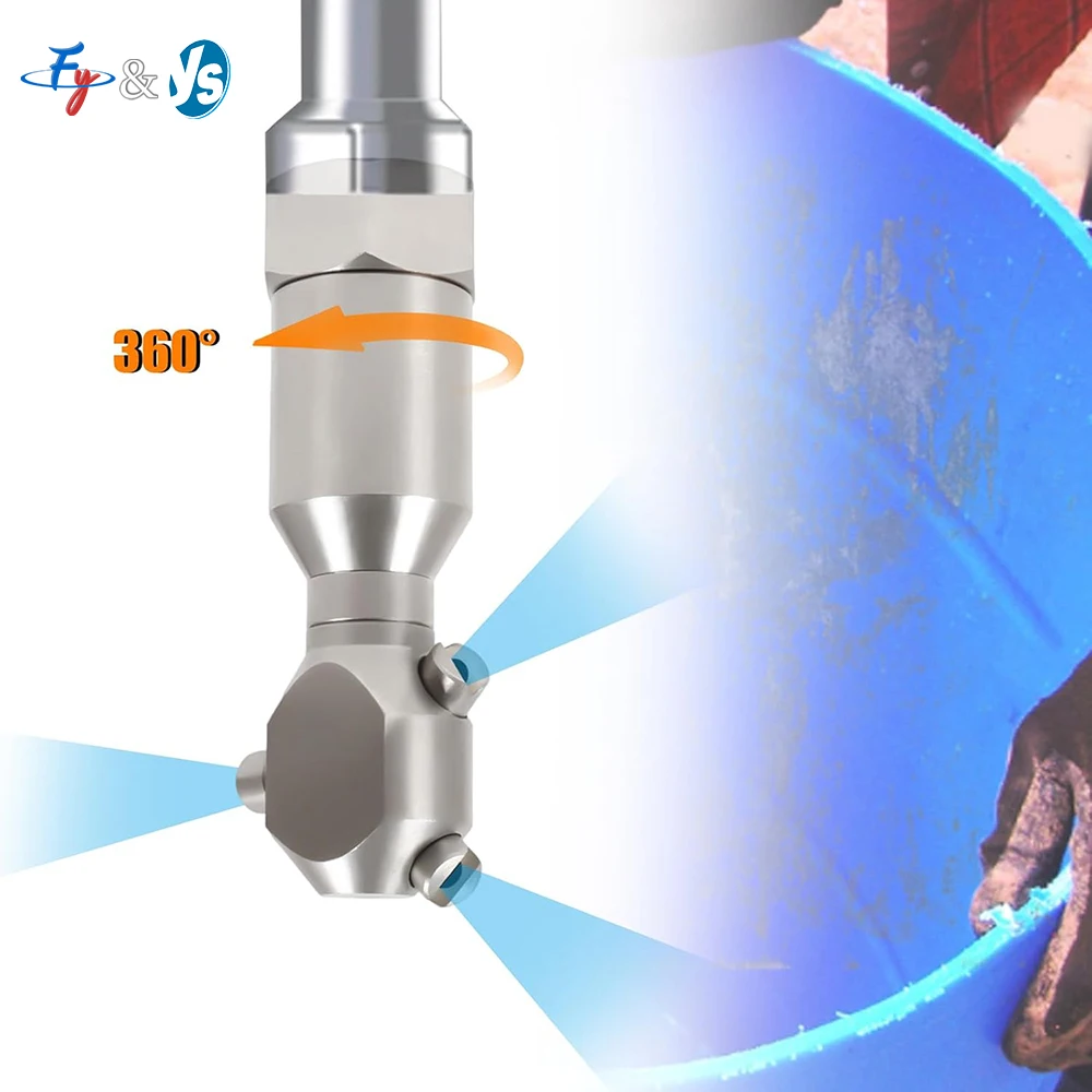360° Rotary Washing Nozzle Tank Cleaning Spray Nozzle for Barrel Drum Container High Pressure Water Rotating Cleaning Nozzle