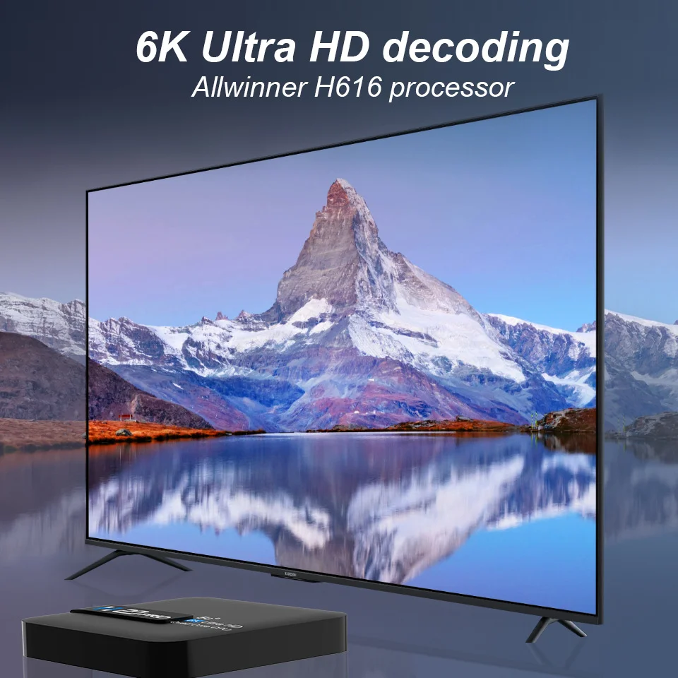 TV Box HONYUCK H20PRO WiFi 6 Android 10 6K 4K 3D Reproductor TV Box Android 2.4G y 5G Muy Rápido 1080P 4