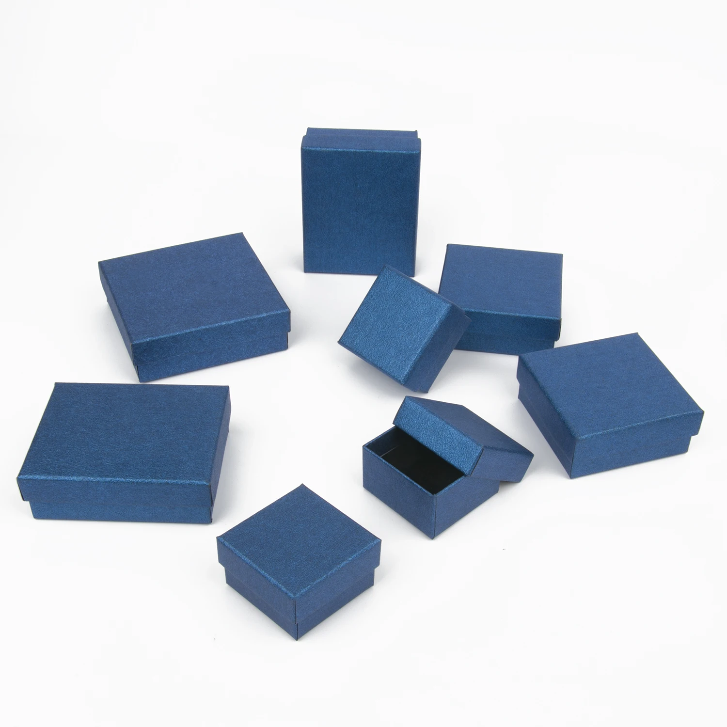 1PCS Royal Blue Square Jewelry Display Gifts Box Organizer Engagement for Ring Earring Brooch Necklace Bracelet Packaging Boxes