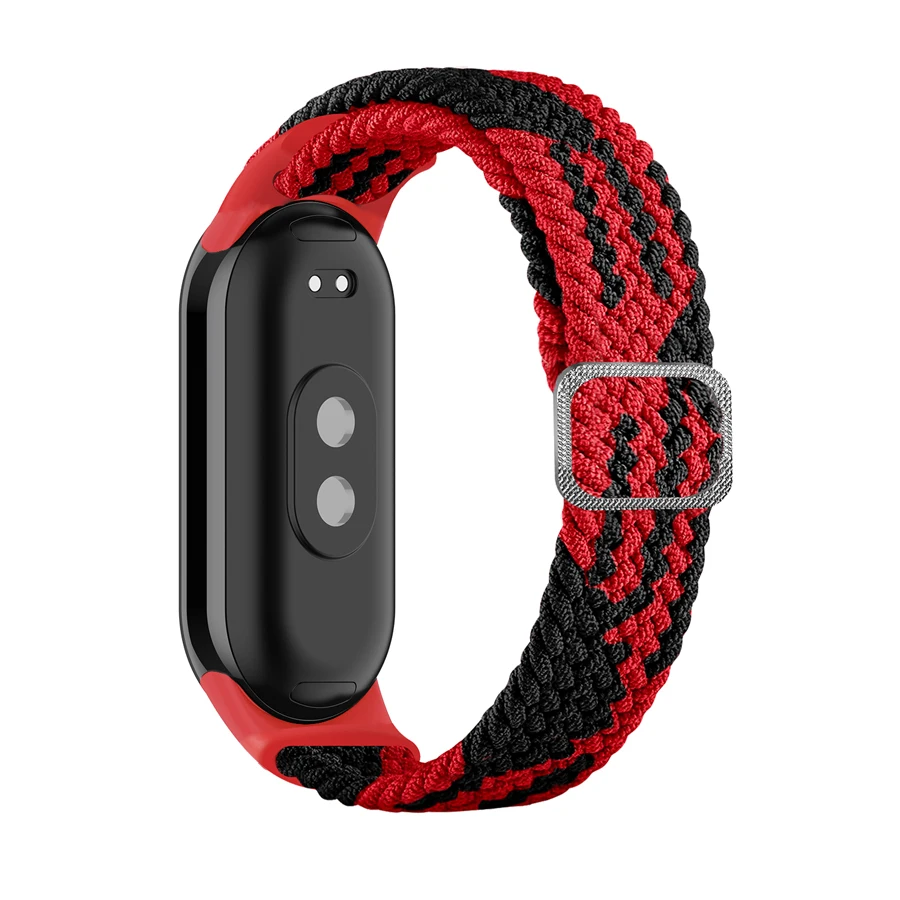 Armband für Xiaomi Mi Band 10 9 8, elastisches Nylon, geflochtene Schlaufe, verstellbare Schnalle, Ersatz-Correa-Armband für Miband 7, 6, 5, 4, 3