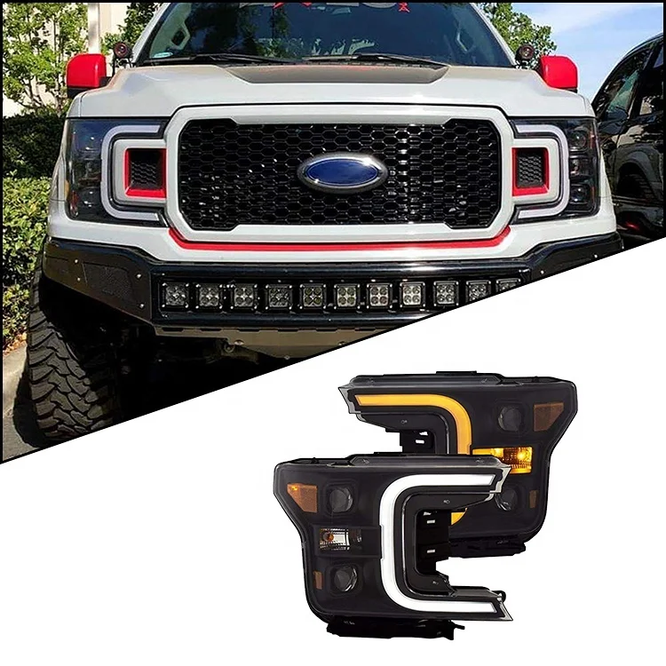 

LE-STAR 4X4 Factory High Quality 6500k Color Temperature Headlights Modified Front Light for 2018 Ford Raptor F150 F-150 Car