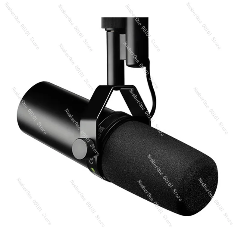 Professional dynamic microphone, built-in voice playback recording live podcast vocal microphone high gain low noise