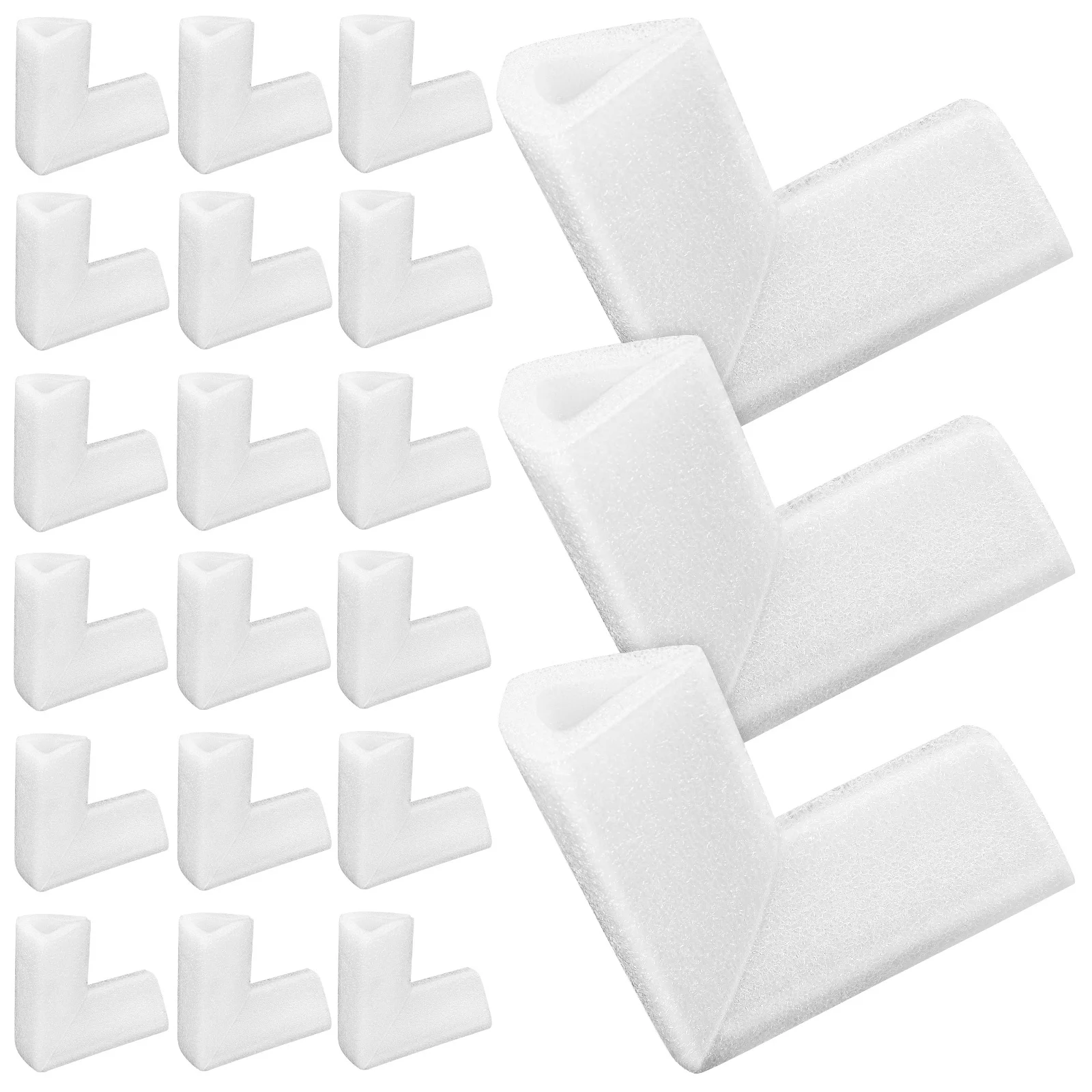 24Pcs L-Shaped Epe Corner Protectors Cushioning Shockproof Packaging Corner Guard Shipping Box Protector Triangle Edge Guard