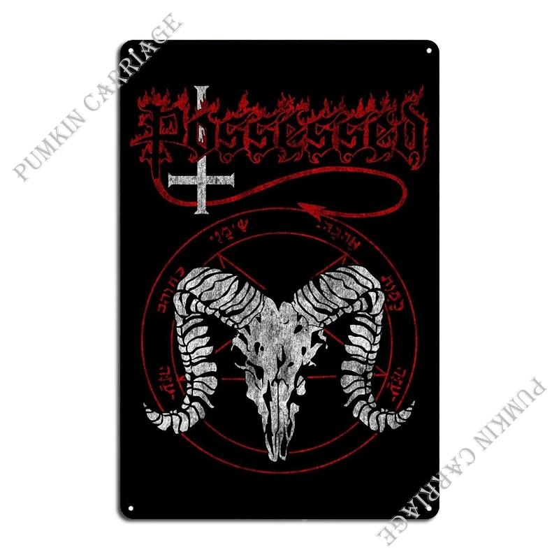 Possessed Death Metal Metal Plaque Plates Wall Cave Bar Cinema Tin Sign Poster