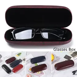 Hot Sale Leather Glasses Case For Men Waterproof Hard Frame Eyeglass Case Women Reading Glasses Box Black Spectacle Cases