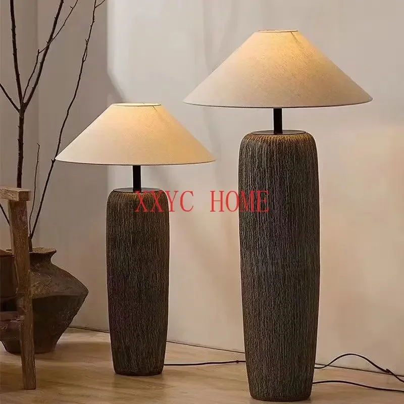 lumind light Wabi-sabi Japanese simple living room hall retro ceramic floor lamp