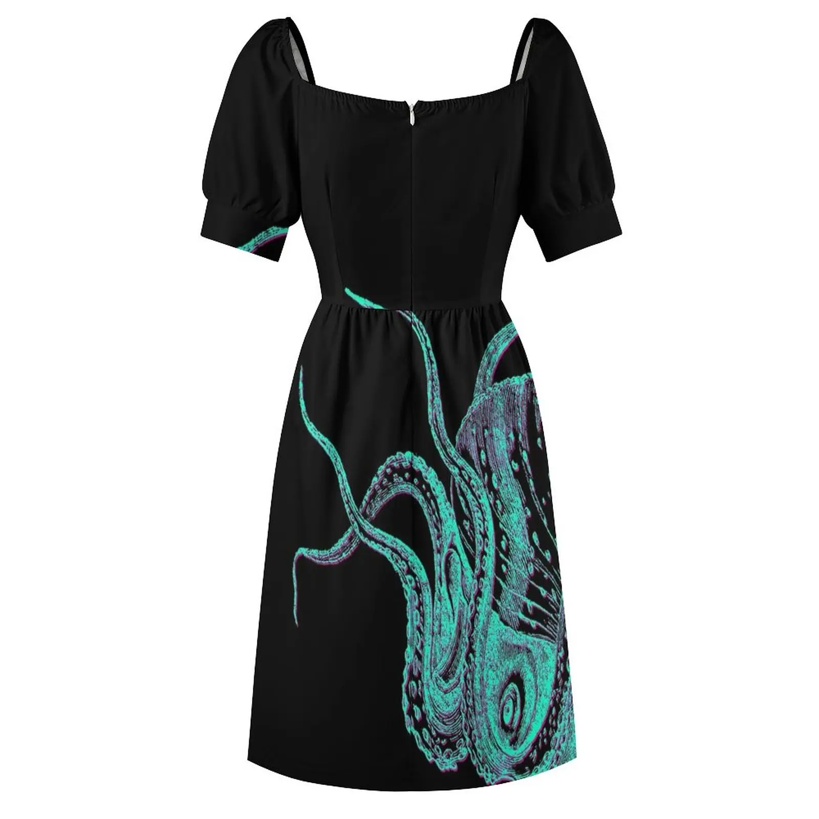 Vintage Neon Octopus Tentacles Dress Prom gown women's luxury party dress