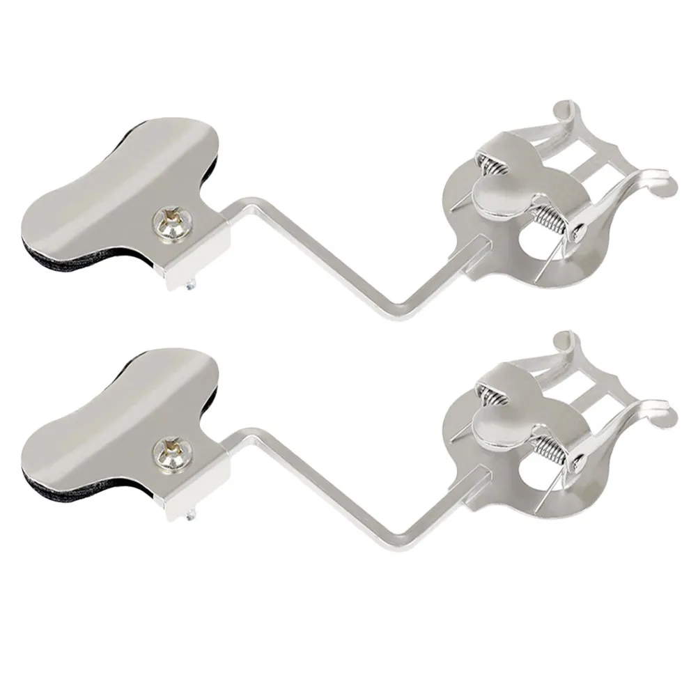 2Pcs Silver Music Sheet Holder Portable Adjustable Clips for Trombone Clarinet Flute Universal Score Stand Musical Instruments