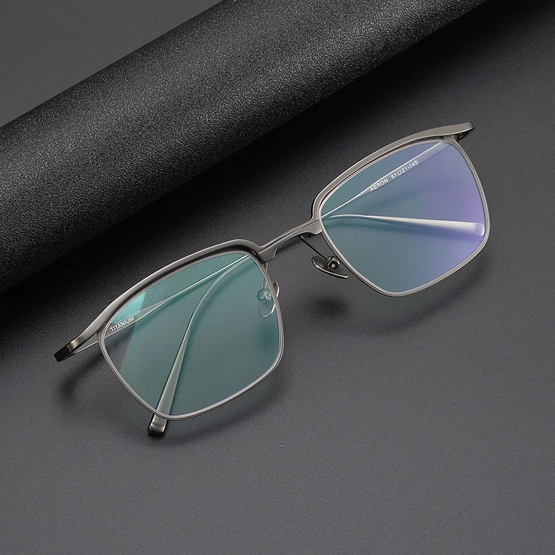 

Japanese Luxury Brand Square Glasses Frame for Men Ultralight Titanium Optical Eyeglasses Male Business Style Myopia Spectacles