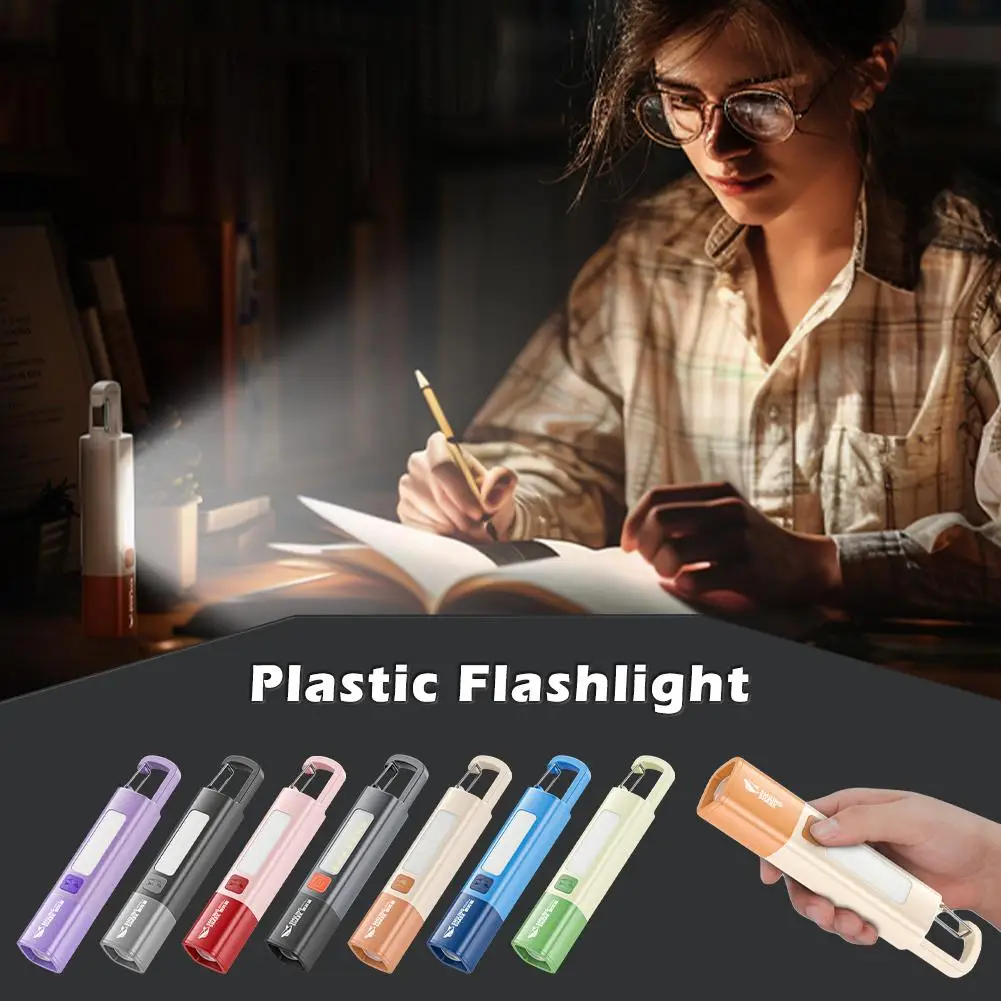 300lm Super Bright Led Flashlight Xpe Torch Light With Light Hook Usb Zoomable Camping Waterproof Flashlight Rechargeable W4l2