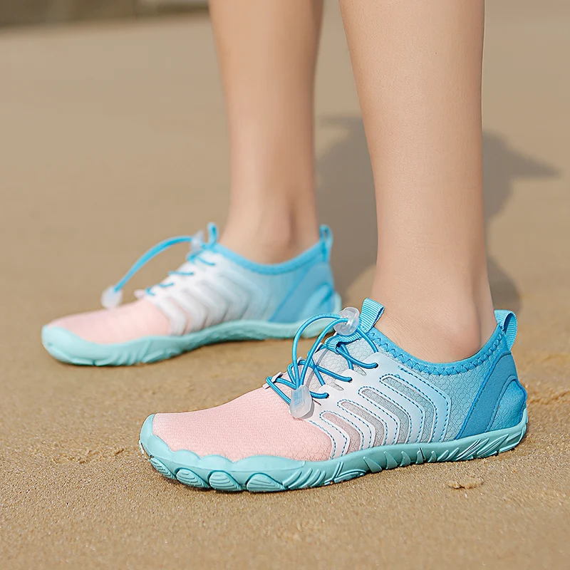 

2024 Water Shoes Men Barefoot Five Fingers Aqua Swimming Shoes Breathable Outdoor Sneakers Women Hiking Wading Beach Shoes