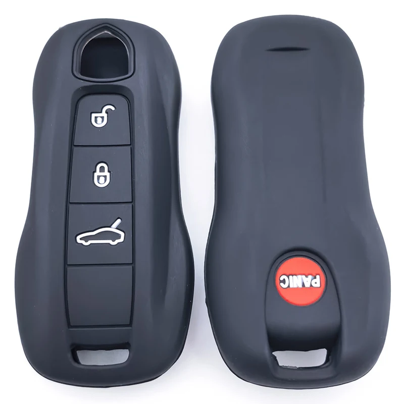 4 Buttons Car Silicone Remote Key Shell Fob Accessories for Porsche Panamera Cayenne 971 911 9YA Macan Boxster Accessories
