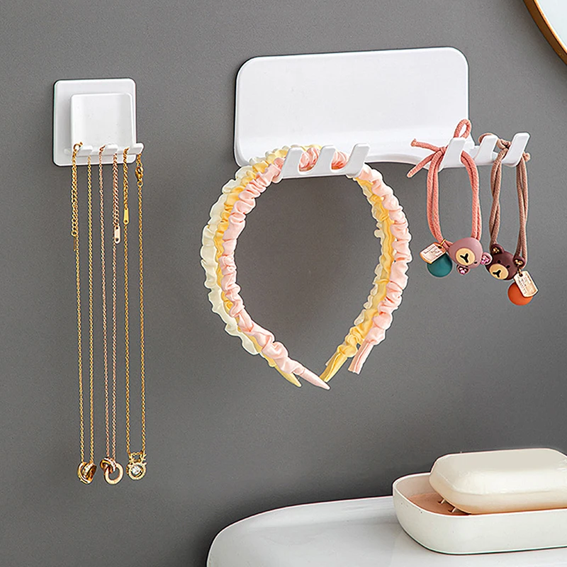 2PC Multifunctional Jewelry Storage Rack Hook Wall Mounted Ring Earring Necklace Women Display Rack Key Chain Watch Storage Rack