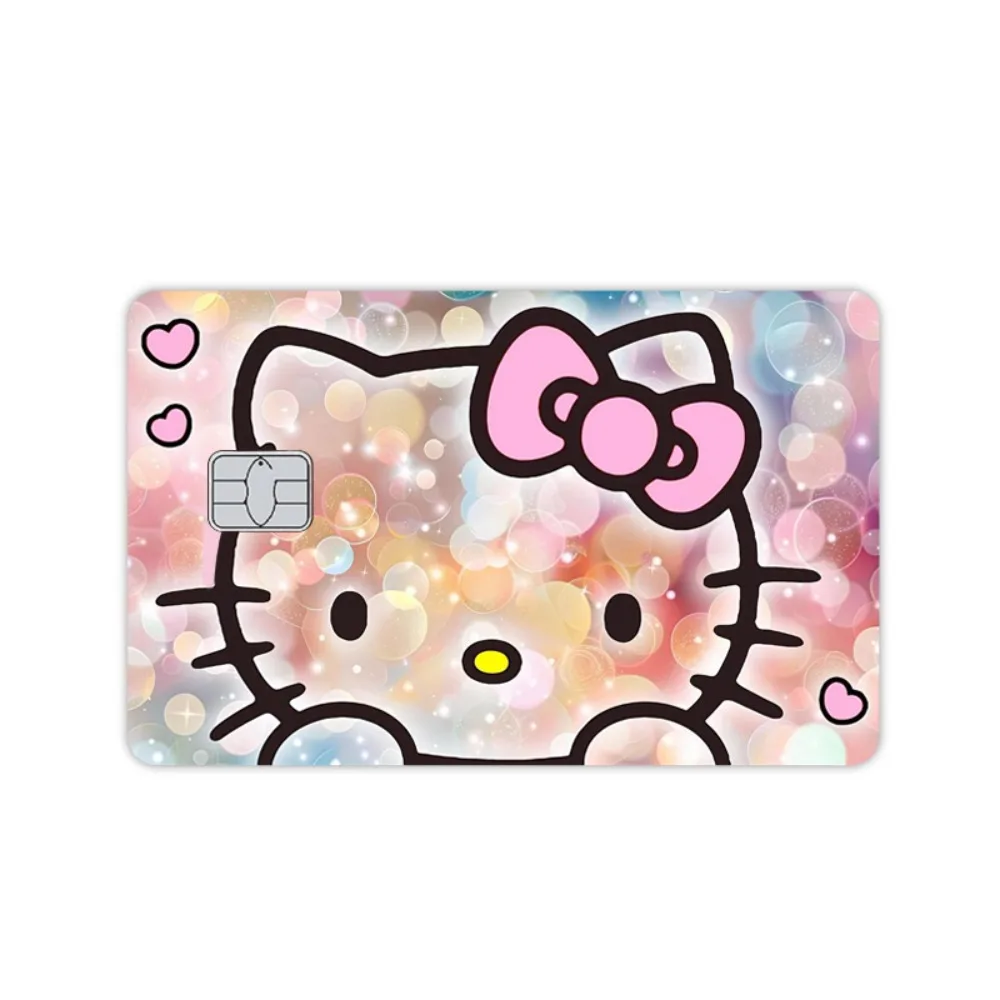 Hallo Kitty Bank Kreditkarte Haut Aufkleber Bus Metro Karte Matt Rosa Klein Groß Kein Chip Selbstklebende Aufkleber Aufkleber Dekoration