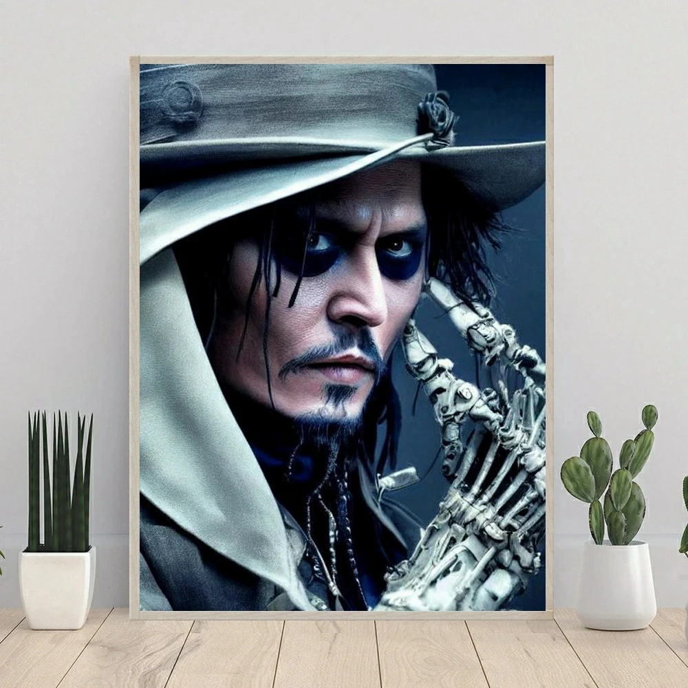 Famous Movie Actor Johnny Depp 5D DIY AB Diamond Painting Full Square Round Drill Art Mosaic Cross Stitch Rhinestones Room Decor