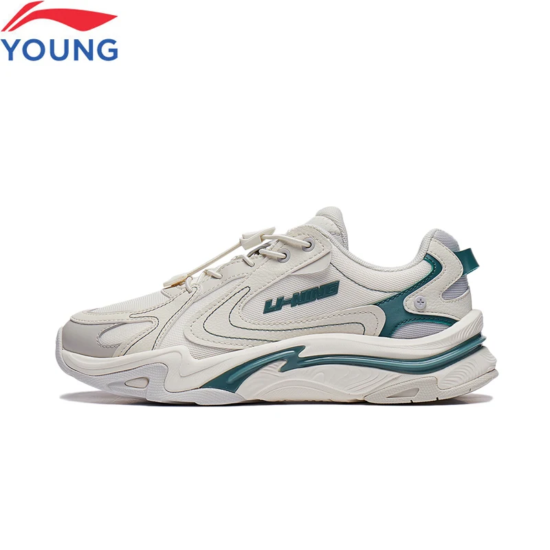 Li-Ning Child Kids Leisure Shoes Cushion Bounce Boys Soft Comfortable Sport Dad Shoes Stable Support Wearable Sneakers YKCT144