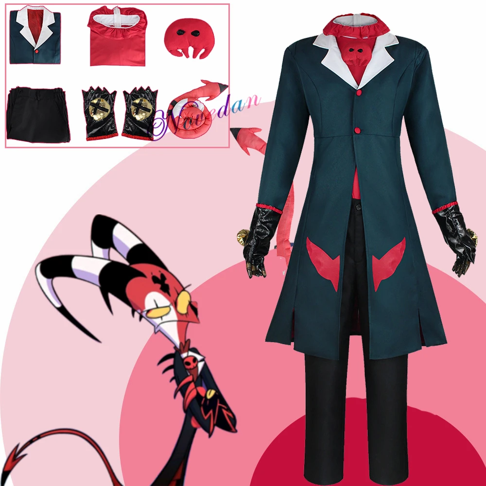 

Helluva Boss Blitzo Cosplay Costume Anime HelluvaBoss Cosplay Party Uniform Jacket Suit Tail Halloween Outfit For Men Women Prop