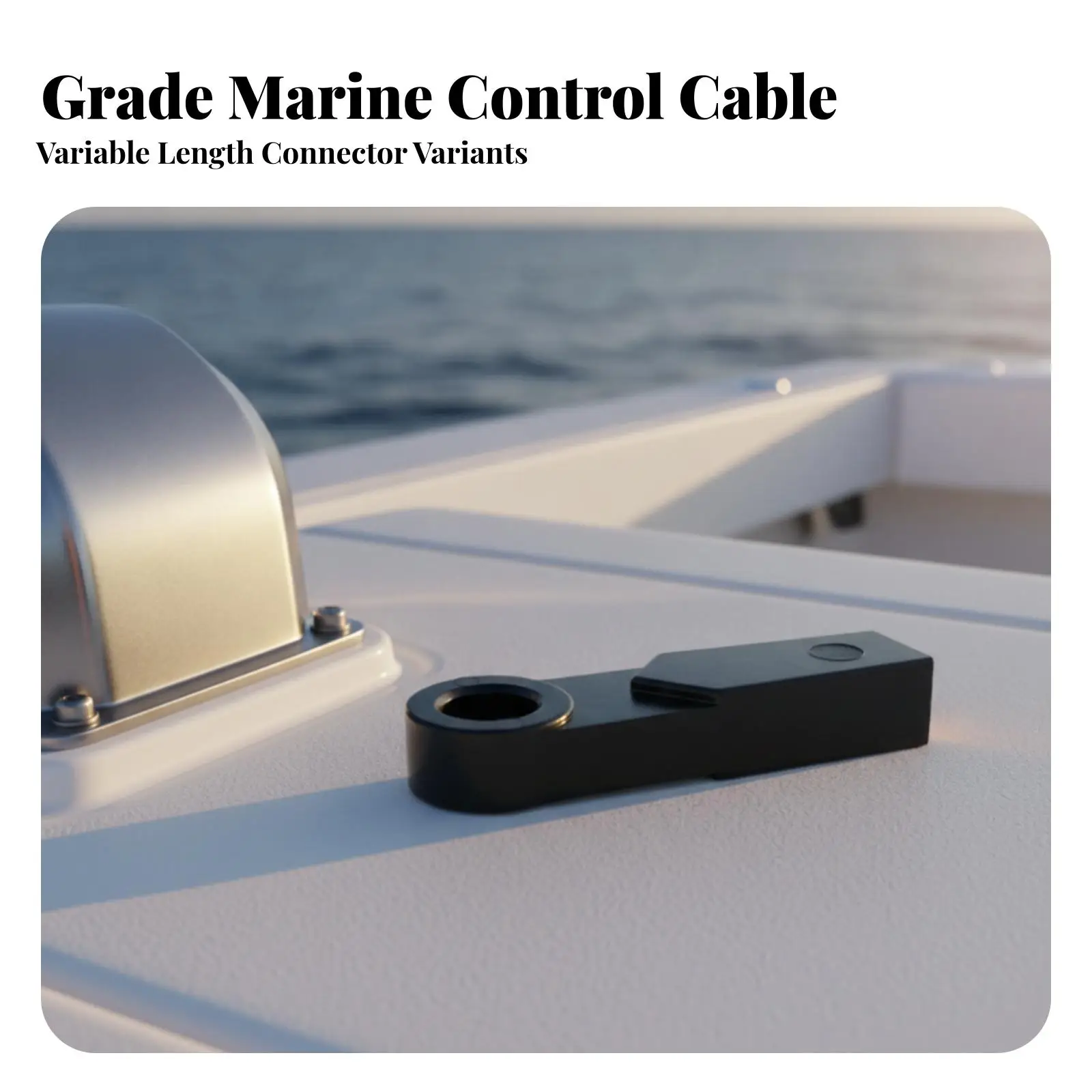 Outboard Throttle Control Cab for Boat Steering Linkage Replacement Cable Connector Compact Molded Housing