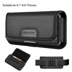 HAWEEL 6.1-6.8 inch / 4.7 inch Nylon Cloth Phone Belt Clip Horizontal Carrying Pouch with Card Slot HAWEEL Phone Belt Bag