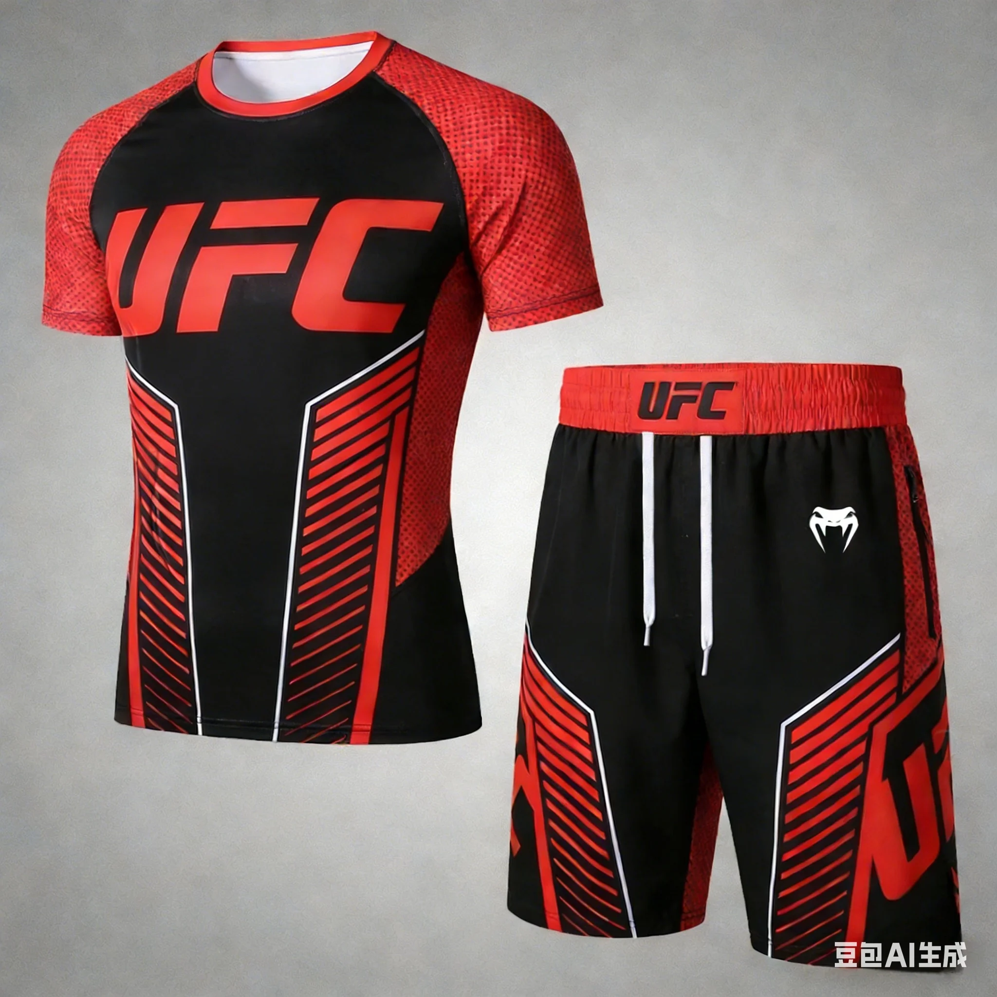 

Летний комплект 2026 года: Новинка! Мужской спортивный костюм UFC для ММА и бокса – быстросохнущие футболка и шорты для тренировок и любителей спорта.