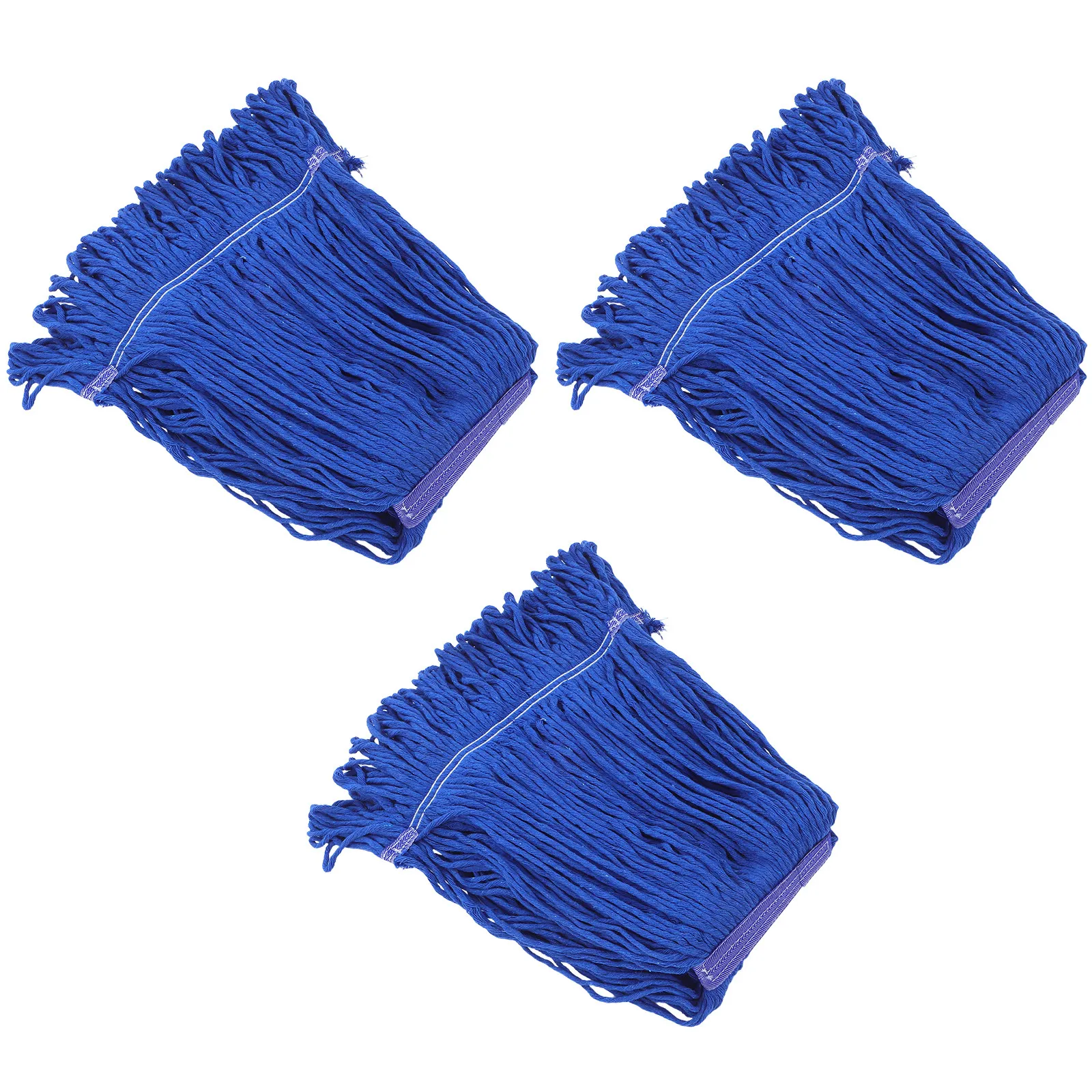

3Pcs Commercial Cotton String Mop Head Replacement Heavy Duty Washable Loop-End Wet Mop Refill for Offices Hotels Industrial
