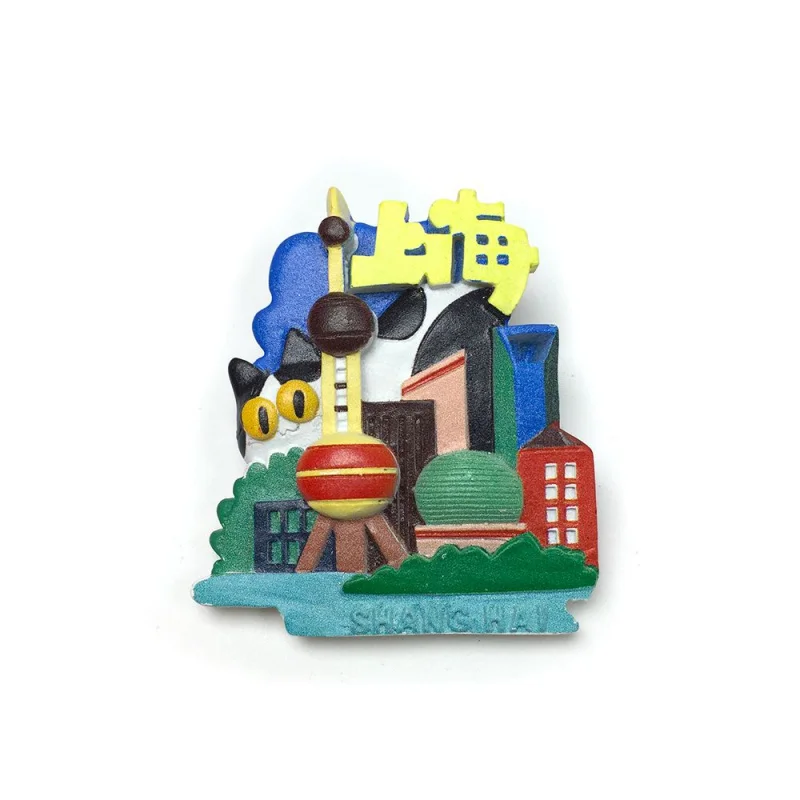 3D Resin Shanghai Fridge Magnets China Souvenir Oriental Pearl Tower Cute Room Decoration Imanes Para Nevera Aimants Frigo