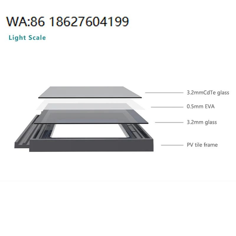 Light Scale Solar Roof Tiles for Homes