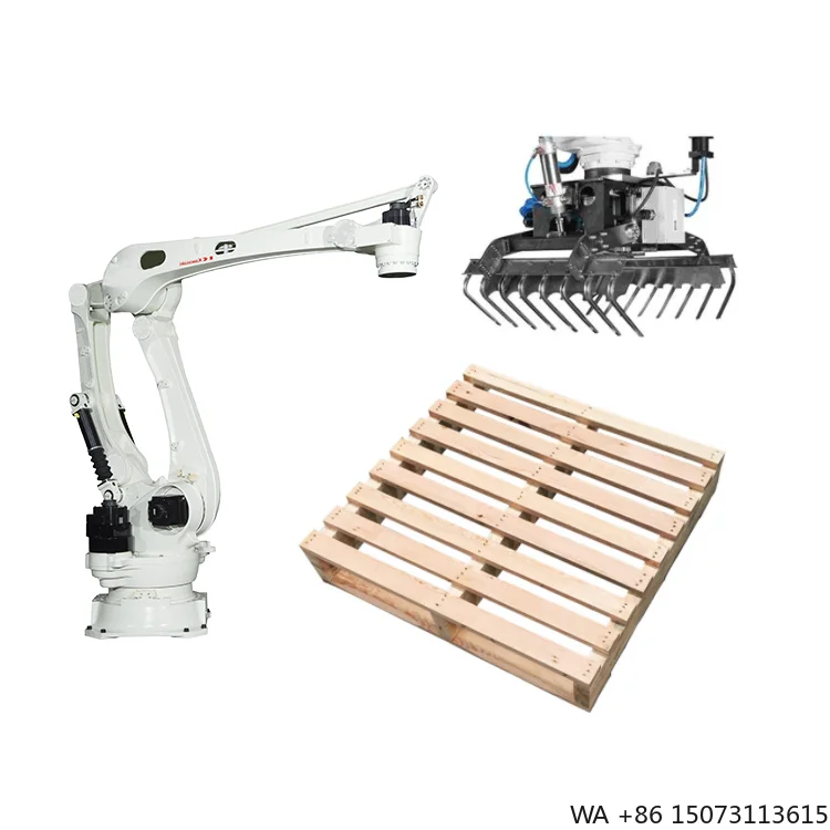 4 Axis Robot Arm 180kg Payload with Robotic Gripper for Pallets End of Line Palletizing Solutions