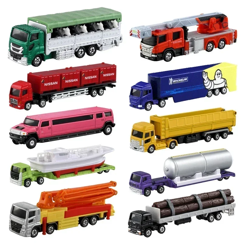 Takara Tomy Tomica Large Vehicle Series Diecast Extended Truck Bus and Business Engineering Transport Vehicle Alloy Die-casting