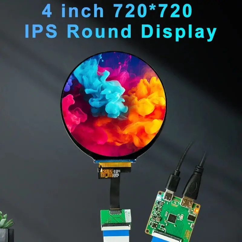 

Wisecoco 4 Inch 720*720 Round Lcd Display Circular Screen For Smart Home EV Dashboard Panel Mipi Board Support Raspberry Pi