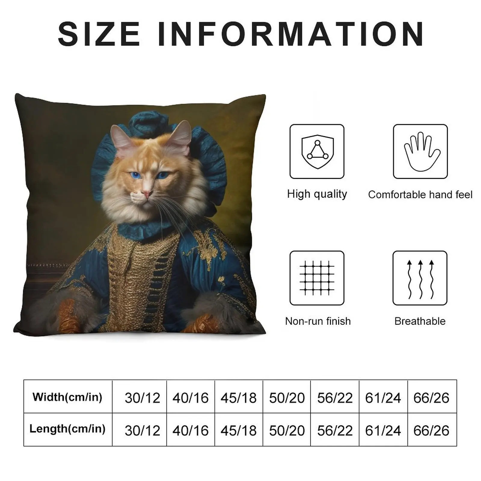 Anthropomorphic portrait of Ginger von Kittenhoben Throw Pillow Decorative pillowcase covers for pillows pillow