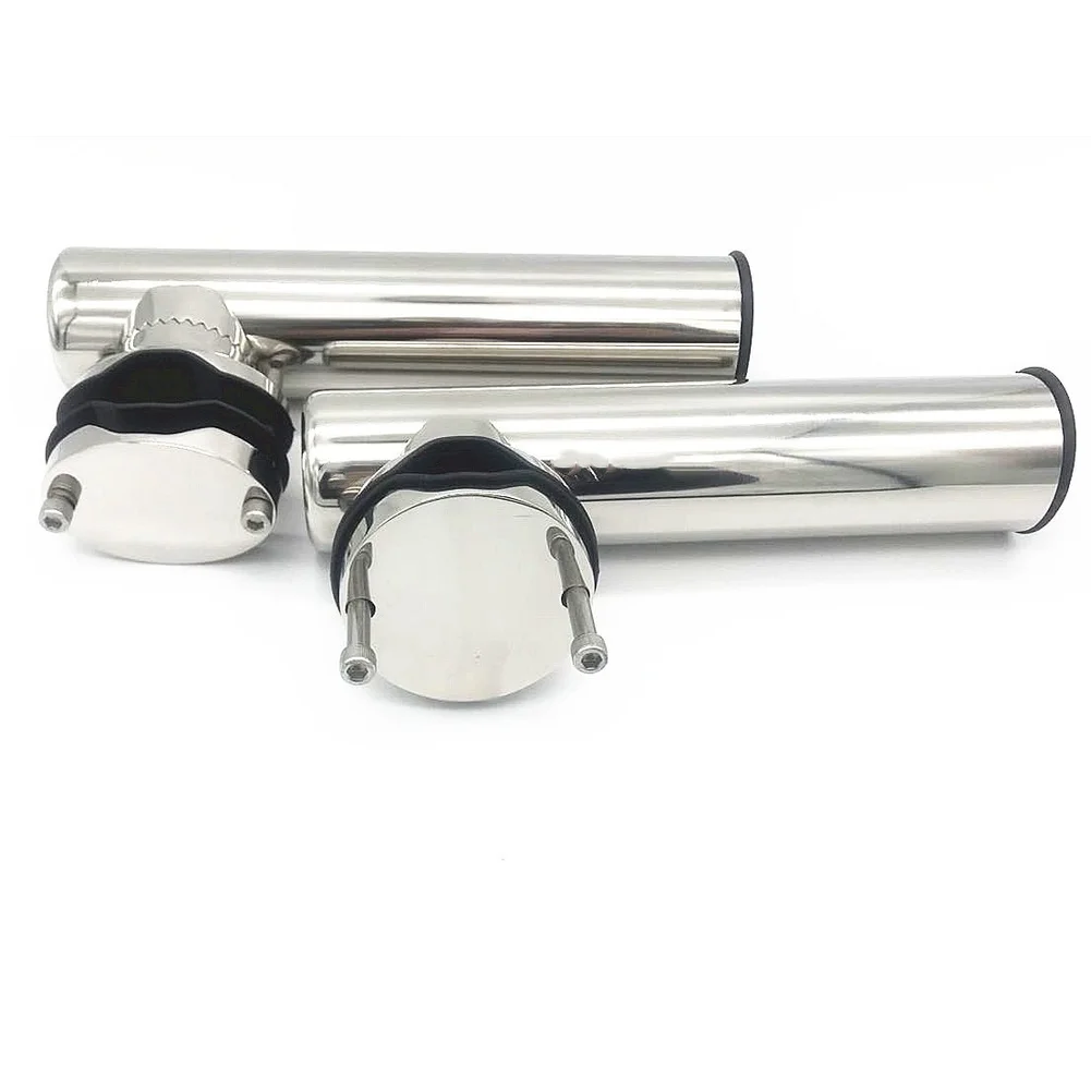 Stainless Steel Fishing Rod Holder Clamp for Boats with 360 Degree Adjustment Fits 18-26mm 28-32mm 43-51mm Rails