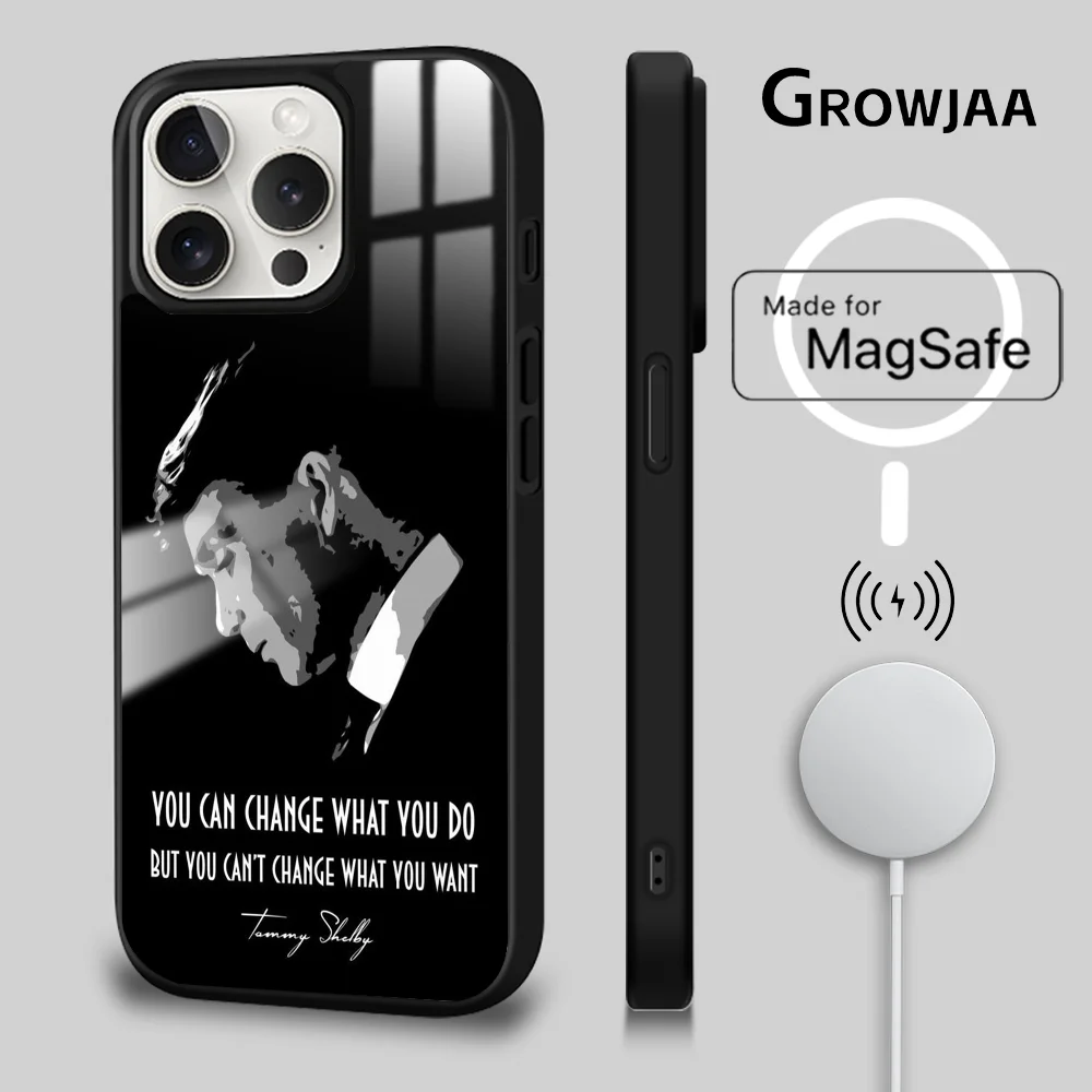 Thomas Shelby Peaky Blinders Phone Case For iPhone 16 15 14 13 12 11 Pro Max Plus Mini Magsafe Mirror Wireless Magnetic Cover